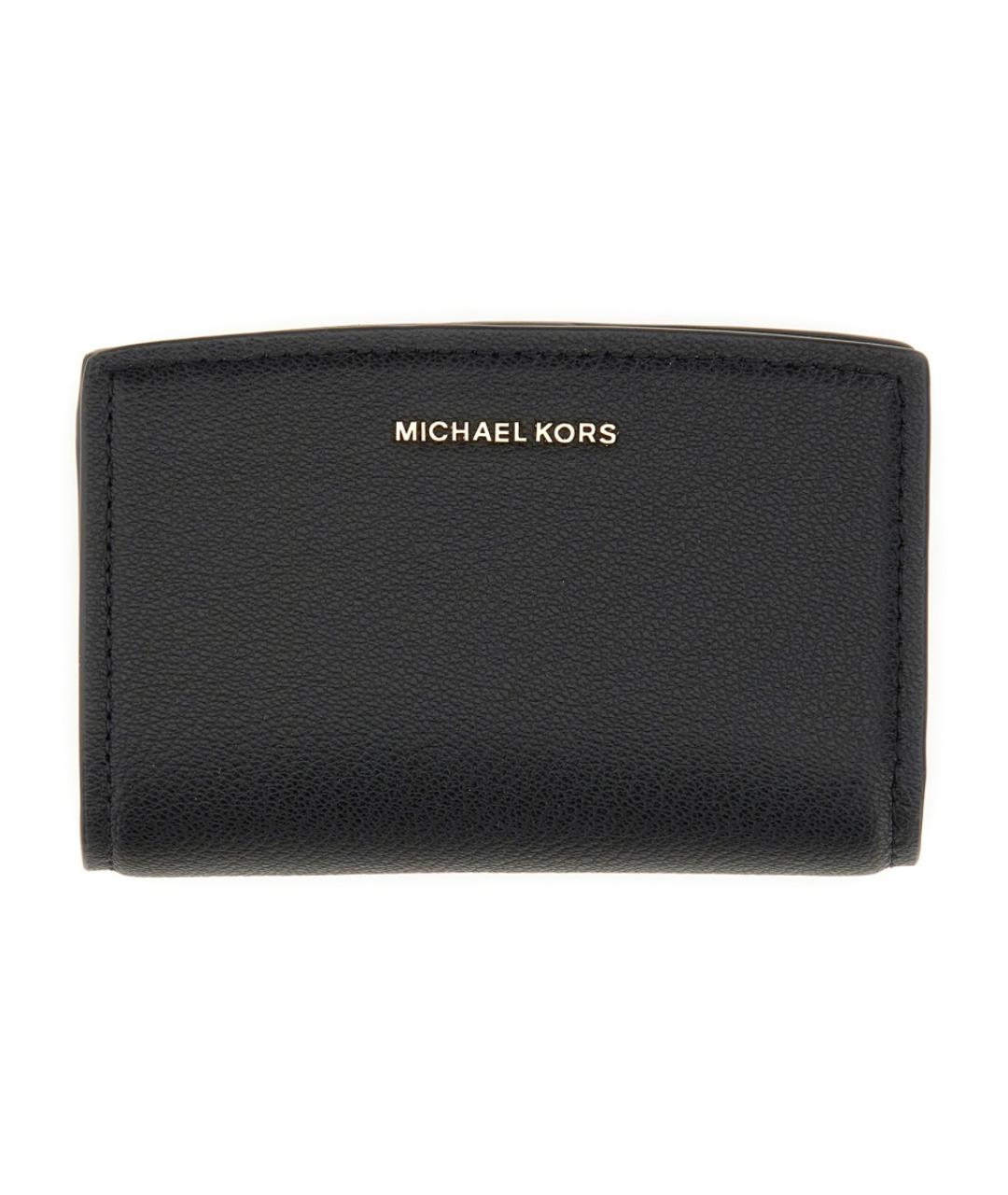 MICHAEL KORS Черный кожаный кошелек, фото 1