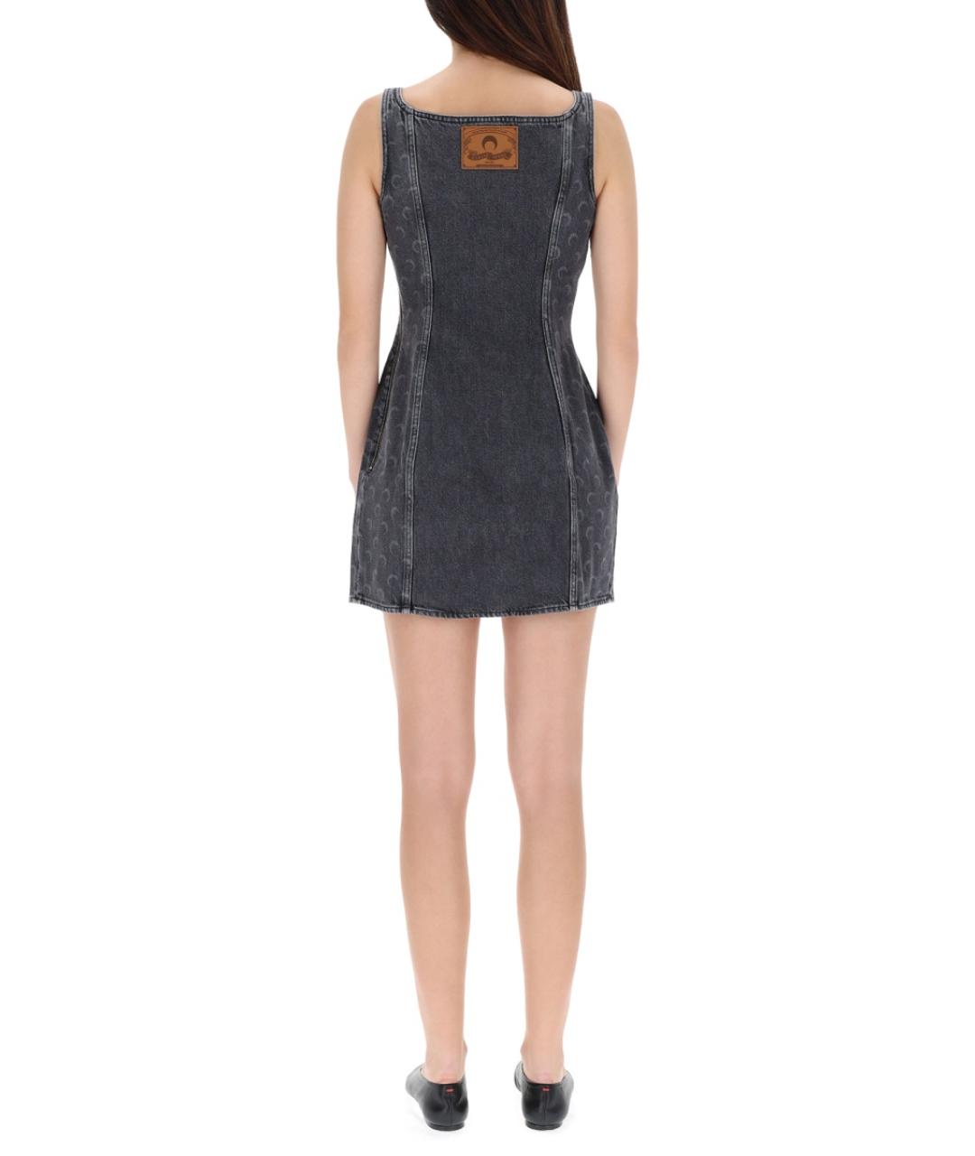 MARINE SERRE Серое хлопковое повседневное платье, фото 3