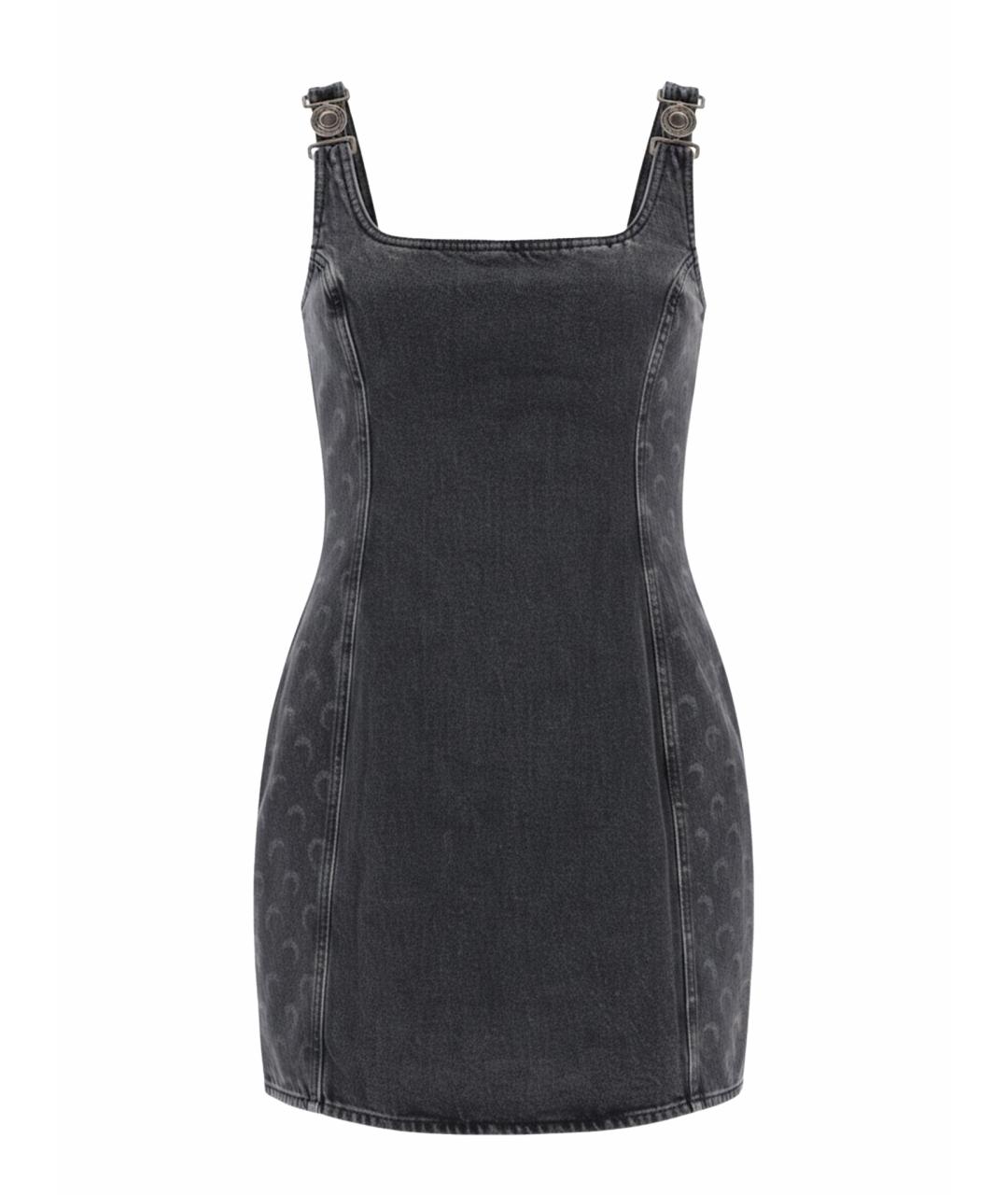 MARINE SERRE Серое хлопковое повседневное платье, фото 1