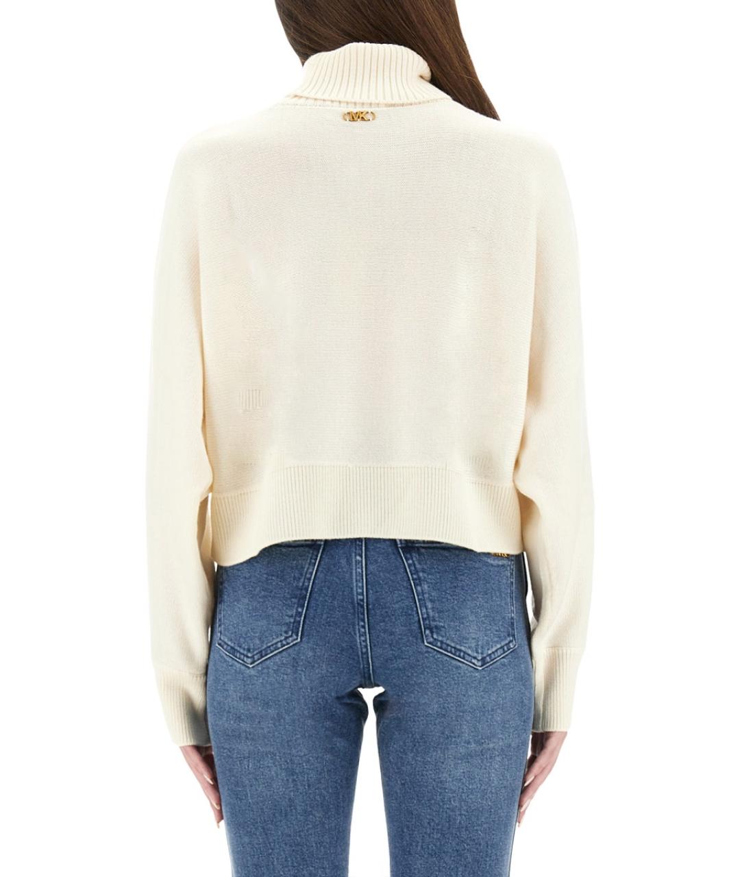 MICHAEL KORS Белый шерстяной джемпер / свитер, фото 3