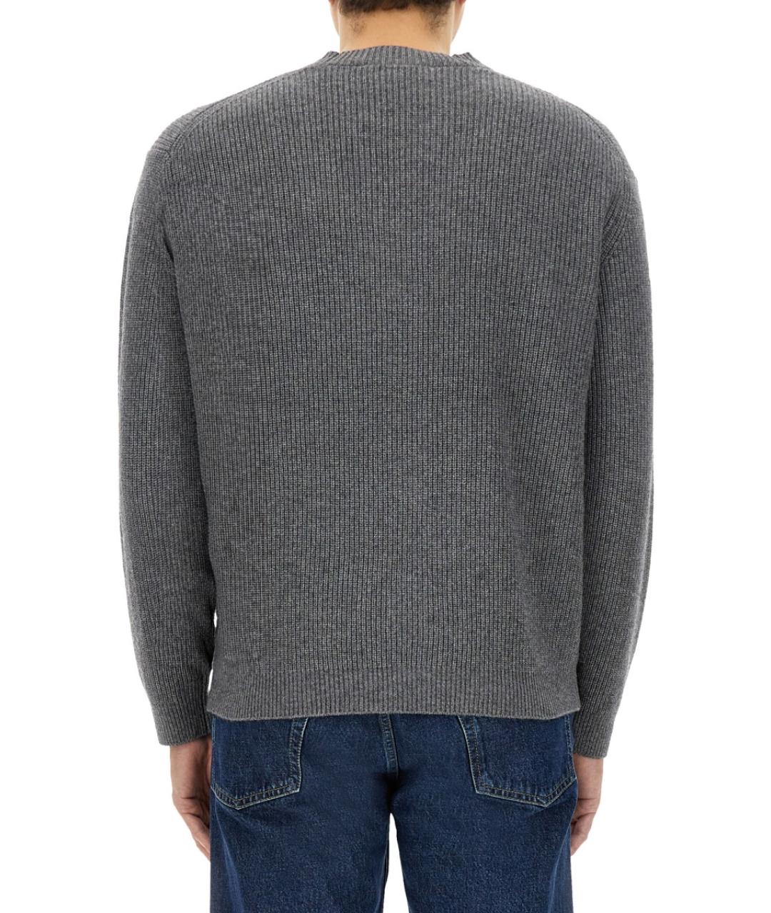 MAISON KITSUNE Серый шерстяной кардиган, фото 2