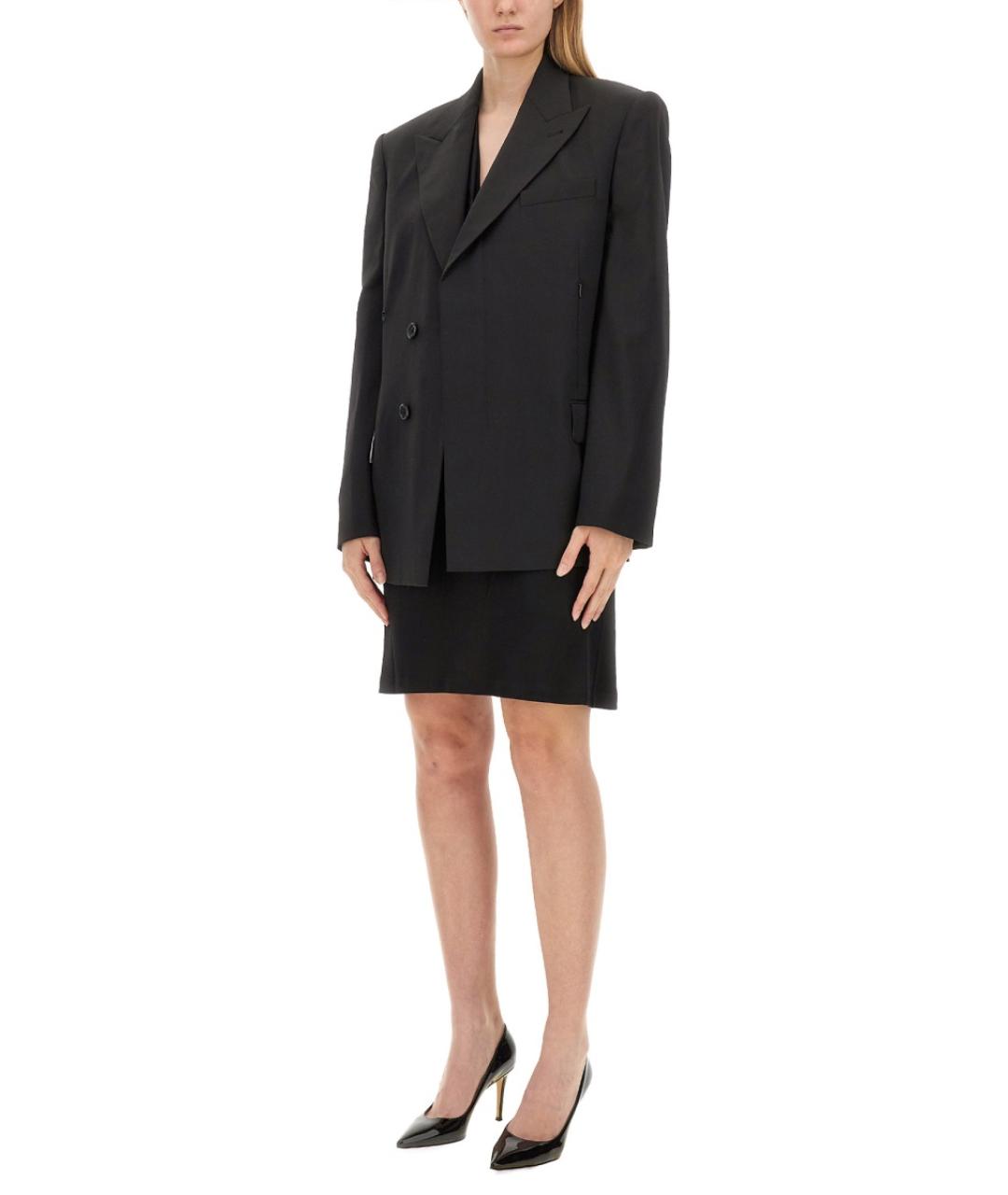 HELMUT LANG Черный шерстяной жакет/пиджак, фото 2