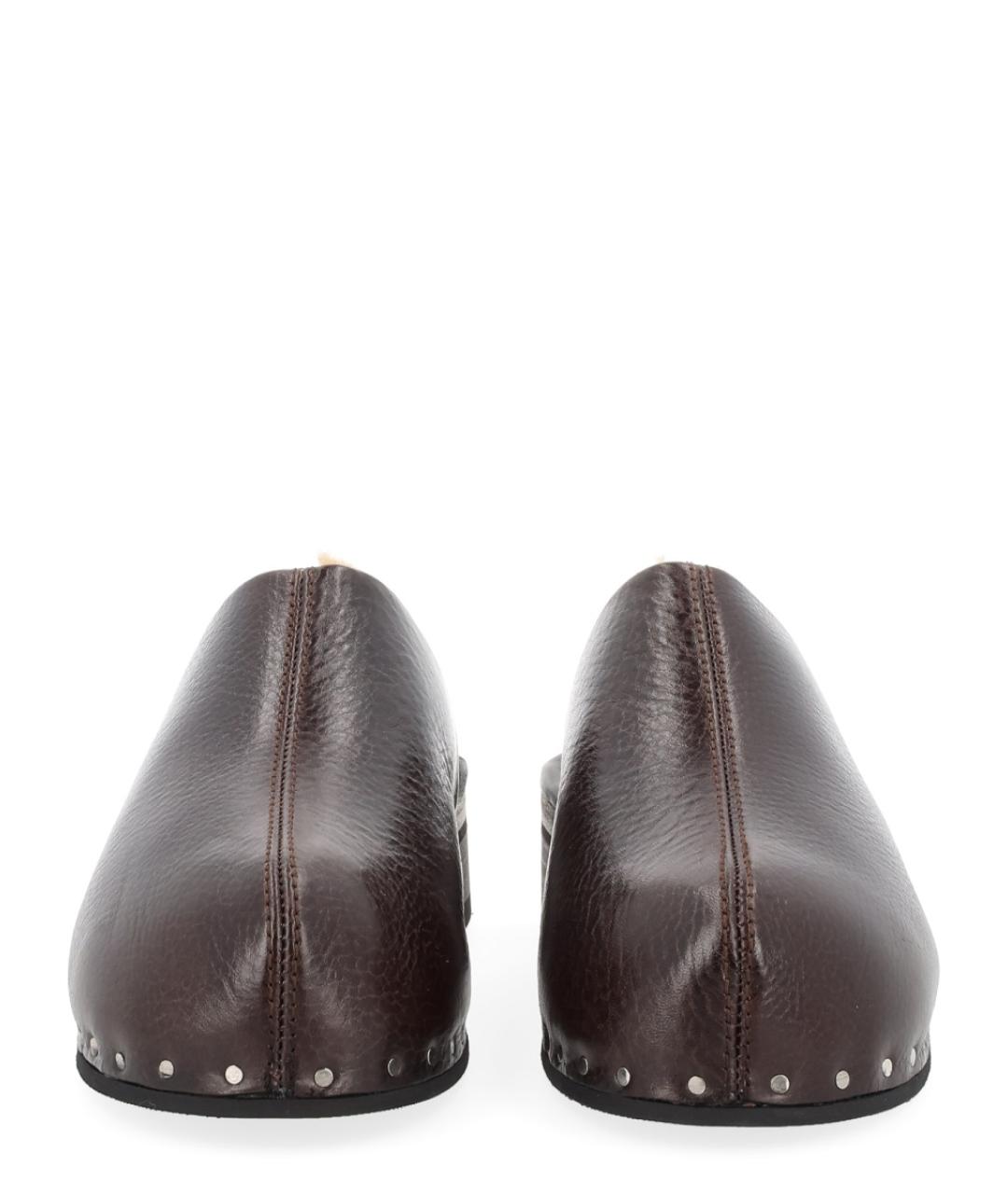 OUR LEGACY Черные кожаные сабо, фото 3