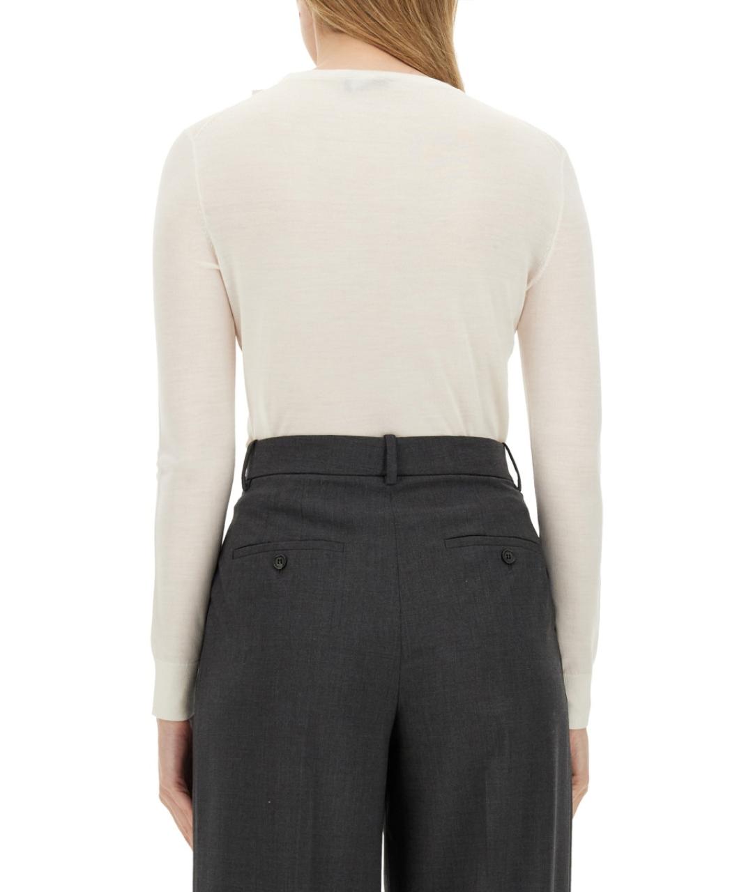 THEORY Белый шерстяной джемпер / свитер, фото 3