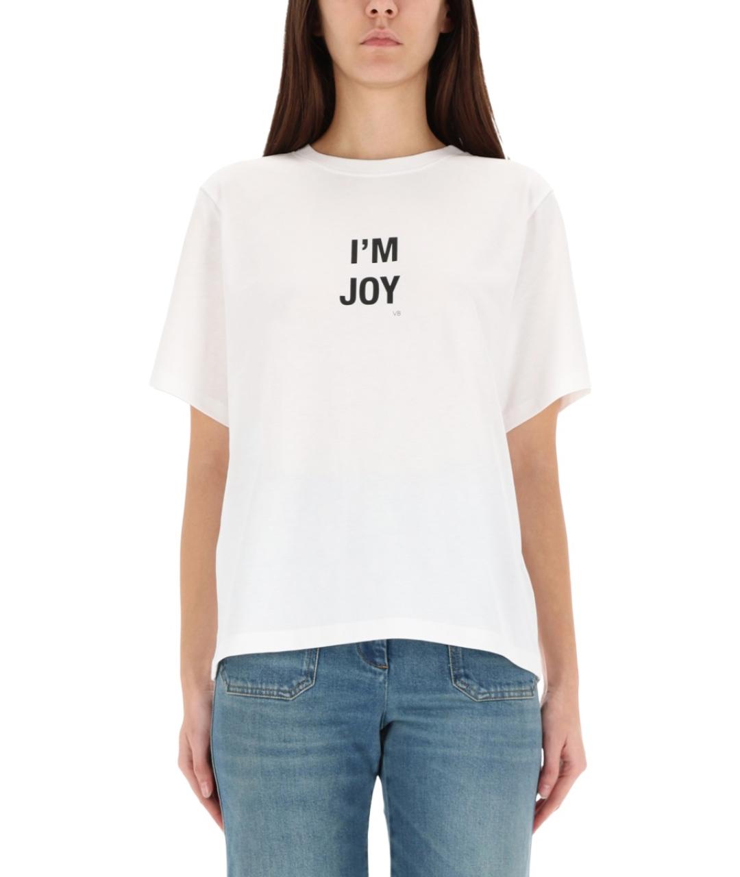 VICTORIA BECKHAM Белая хлопковая футболка, фото 2