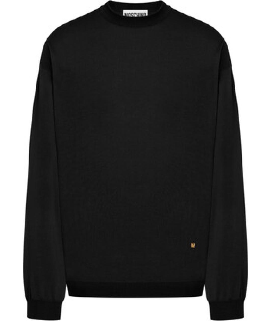 MOSCHINO Черный шерстяной джемпер / свитер, фото 1