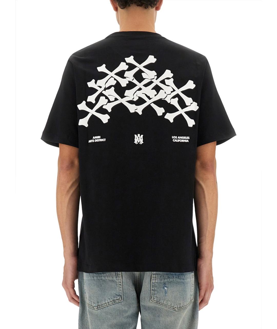 AMIRI Черная хлопковая футболка, фото 3