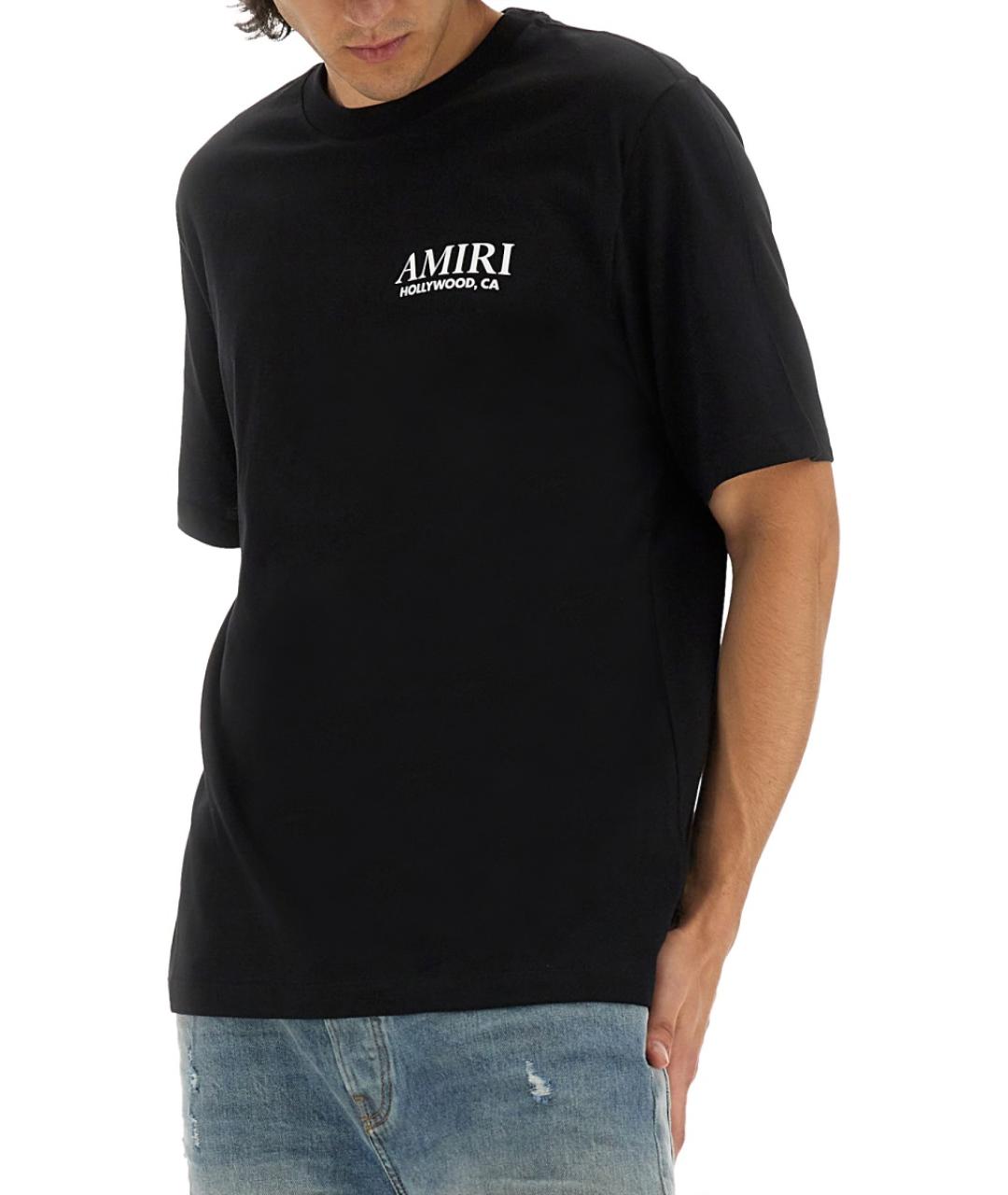 AMIRI Черная хлопковая футболка, фото 4
