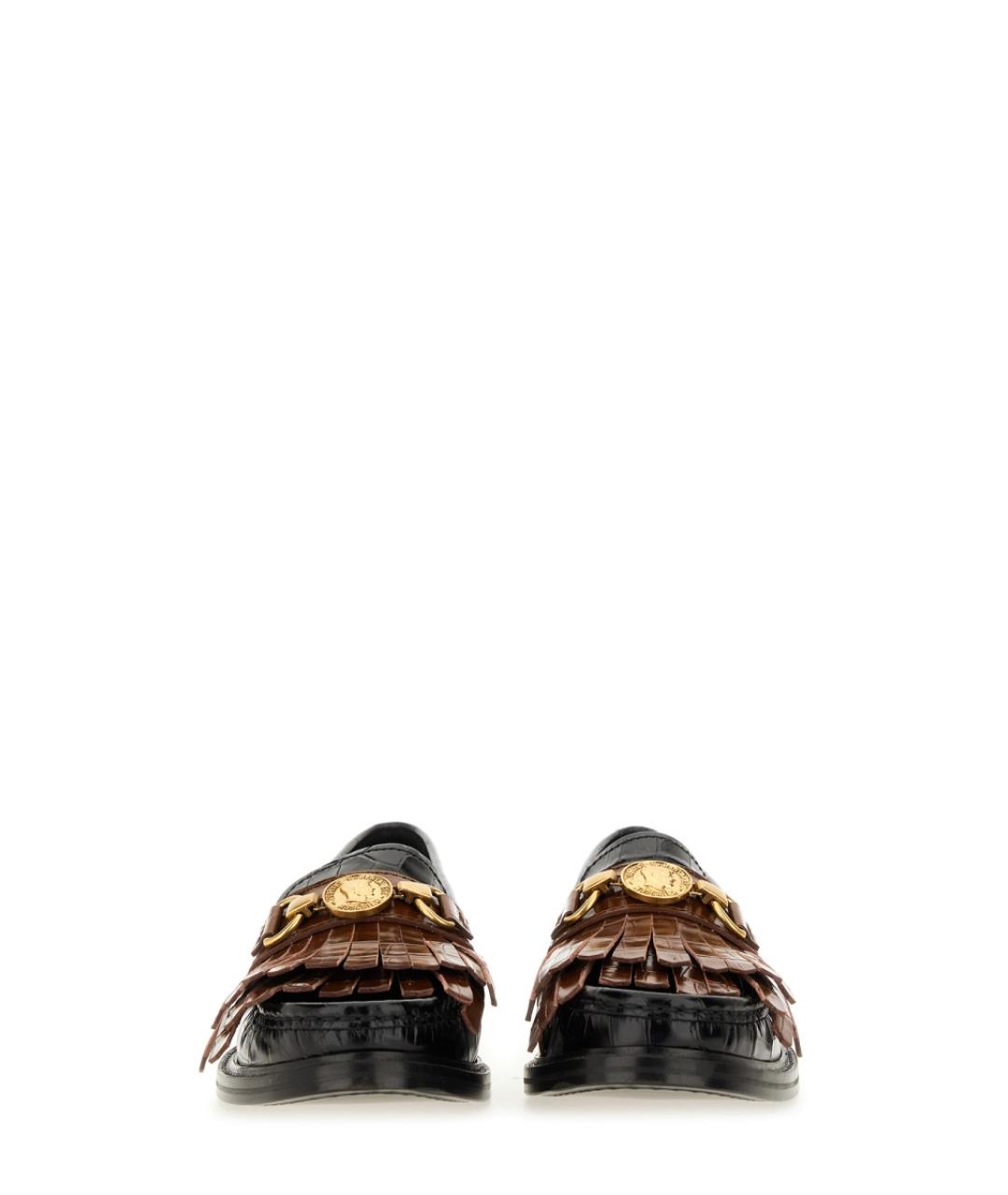 MOSCHINO Черные кожаные лоферы, фото 4