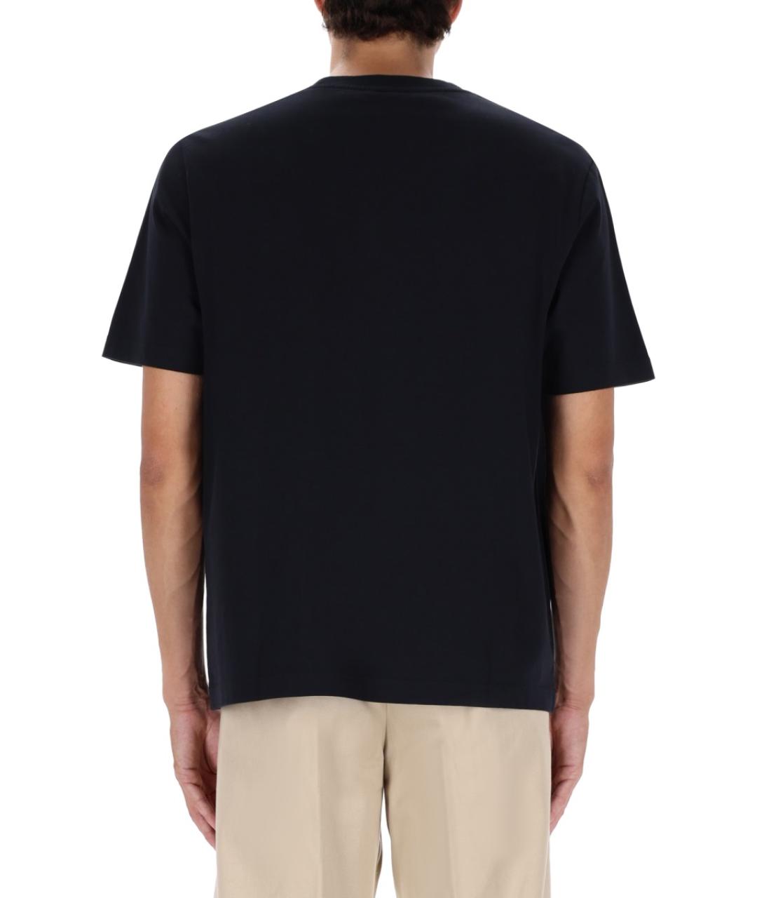 MAISON KITSUNE Черная хлопковая футболка, фото 3
