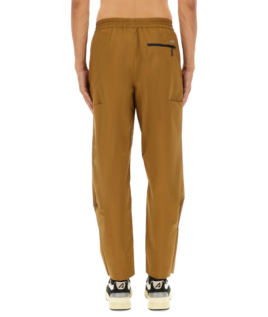 AUTRY Коричневые полиамидовые повседневные брюки, фото 4