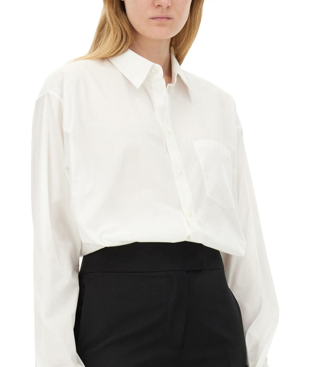 HELMUT LANG Белая хлопковая рубашка, фото 4