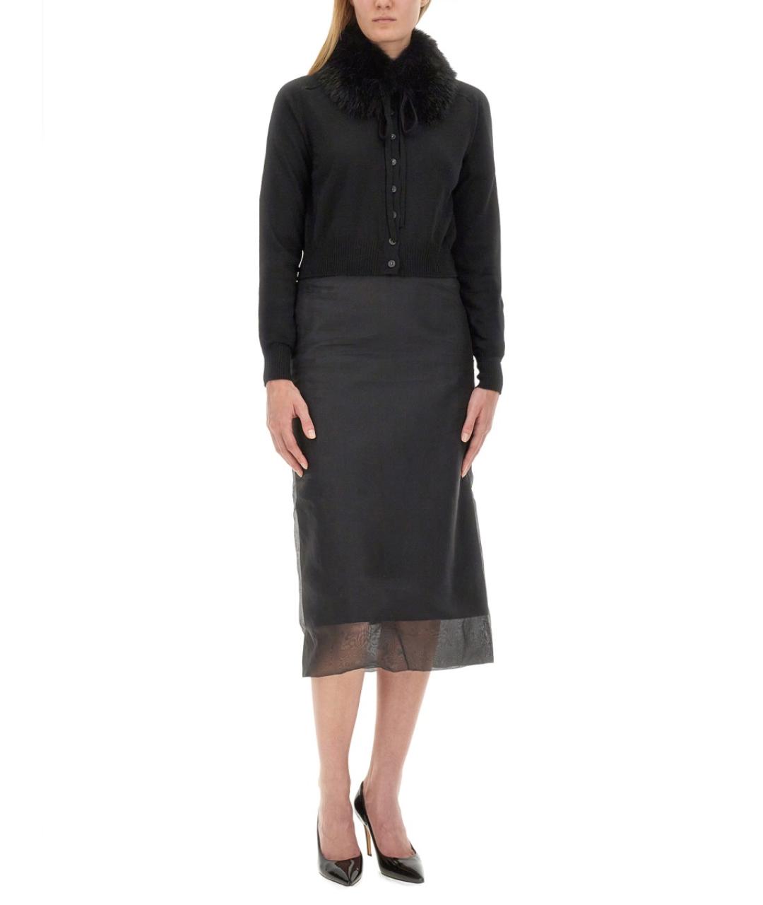 SPORTMAX Черный шерстяной кардиган, фото 2