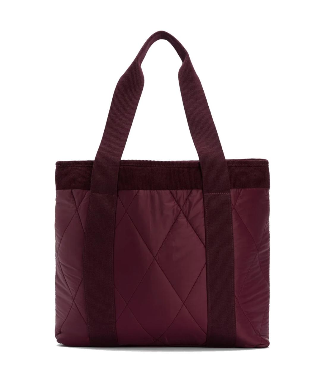 BARBOUR Бордовая синтетическая сумка тоут, фото 2