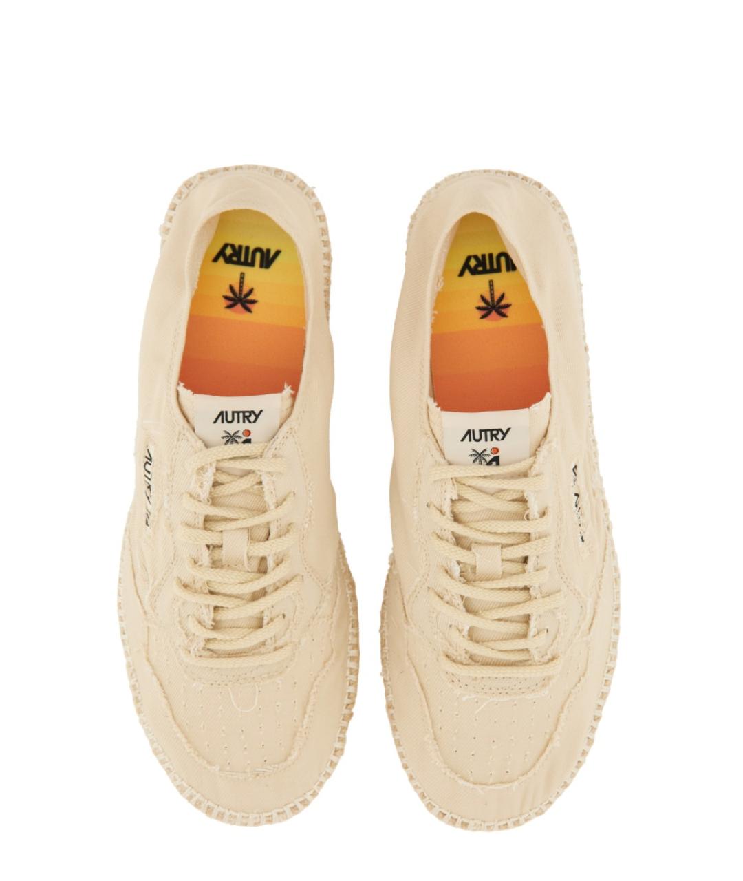 AUTRY Бежевые текстильные кроссовки, фото 5