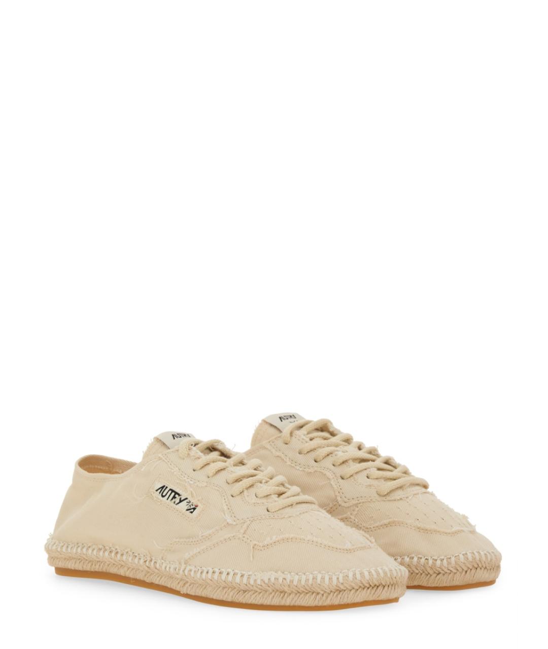 AUTRY Бежевые текстильные кроссовки, фото 2