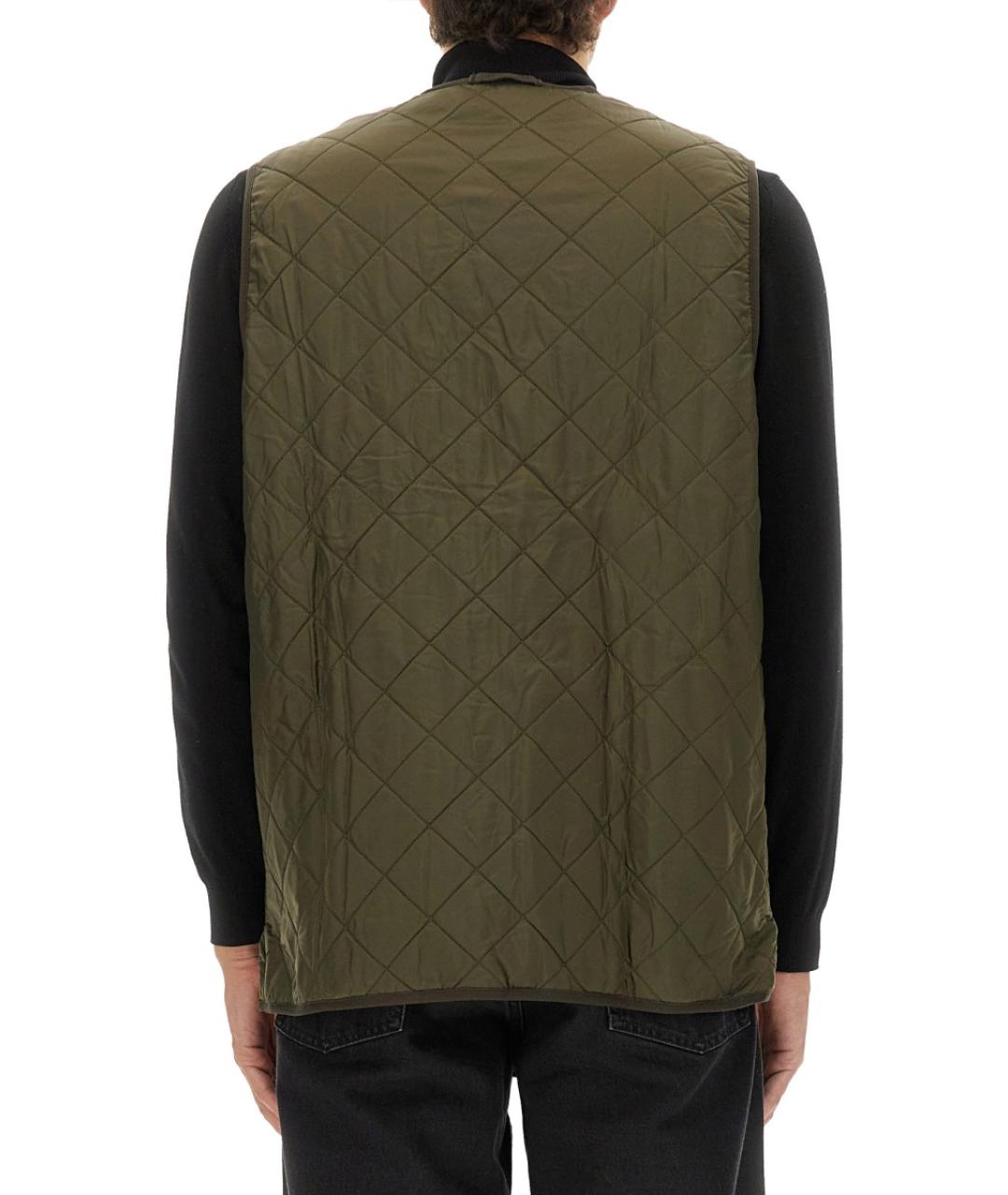 BARBOUR Зеленый полиамидовый жилет, фото 3