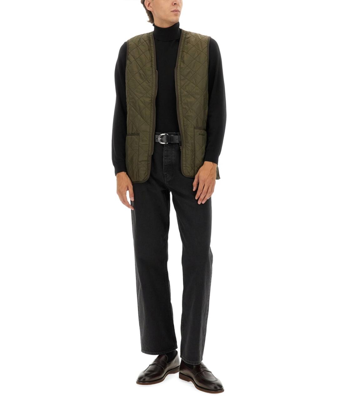 BARBOUR Зеленый полиамидовый жилет, фото 2