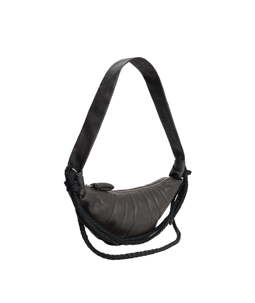 LEMAIRE Коричневая кожаная сумка через плечо, фото 3