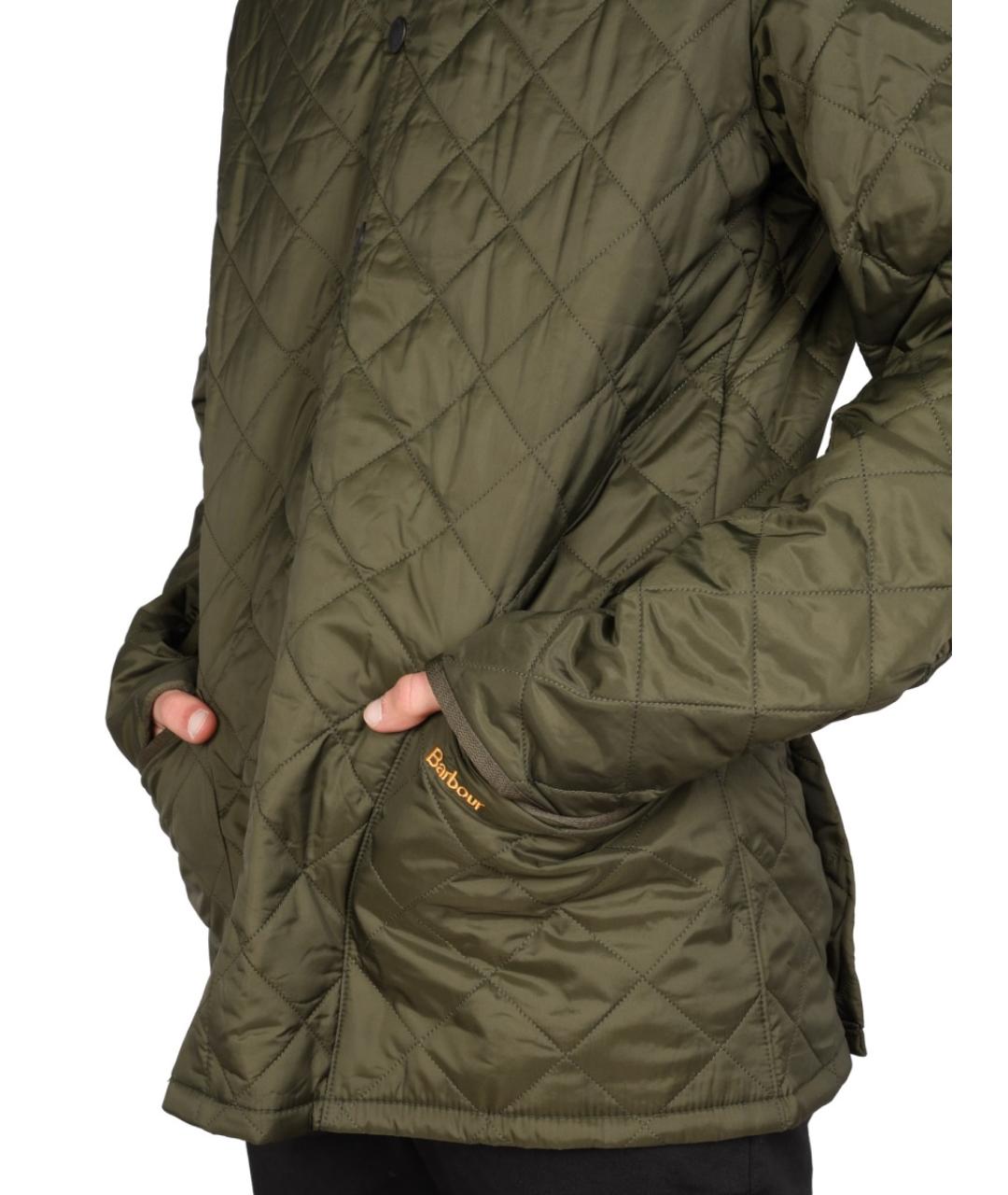 BARBOUR Зеленая полиамидовая куртка, фото 5