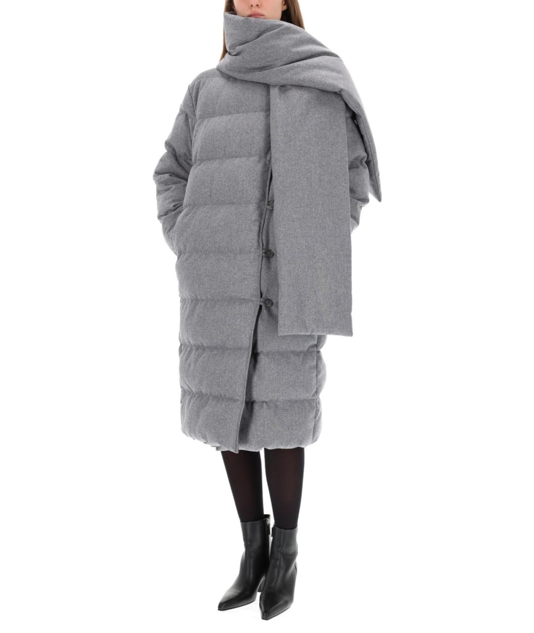 HUGO BOSS Серый шерстяной пуховик, фото 3