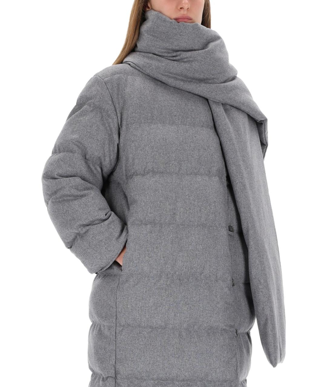 HUGO BOSS Серый шерстяной пуховик, фото 5