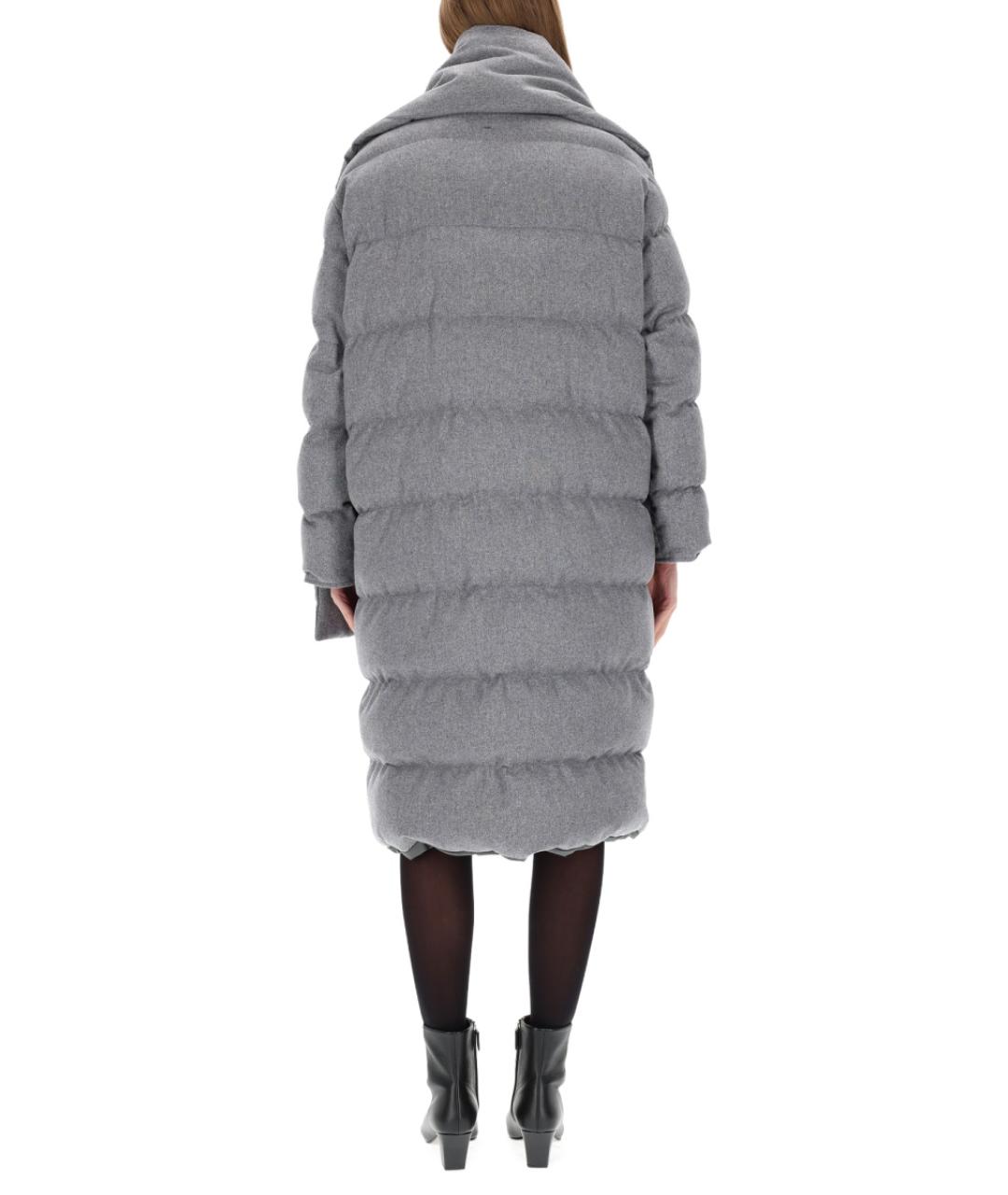 HUGO BOSS Серый шерстяной пуховик, фото 4