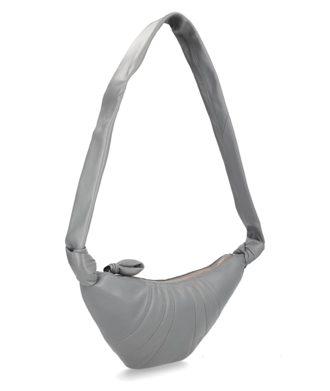 LEMAIRE Серая кожаная сумка через плечо, фото 3