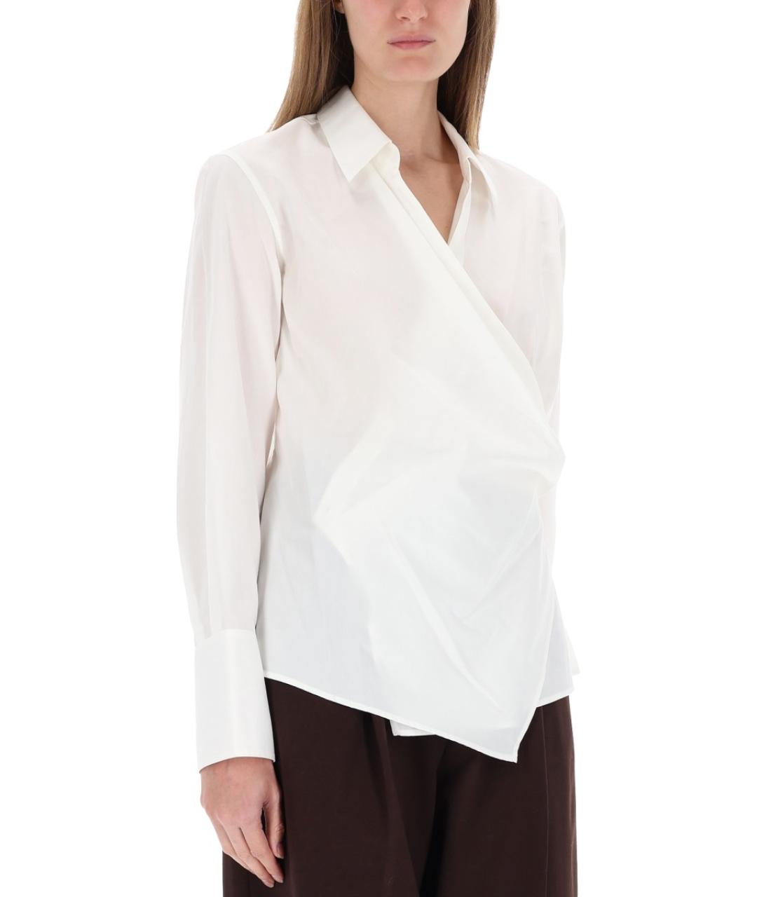 HELMUT LANG Белая хлопковая рубашка, фото 4