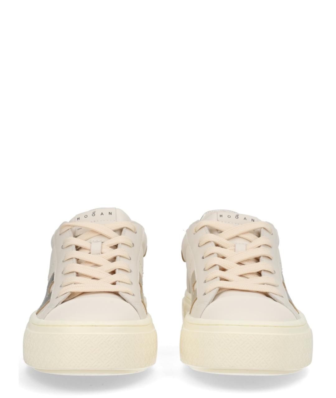 HOGAN Белые кожаные кроссовки, фото 3