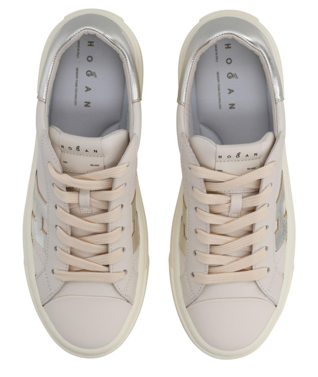 HOGAN Белые кожаные кроссовки, фото 6