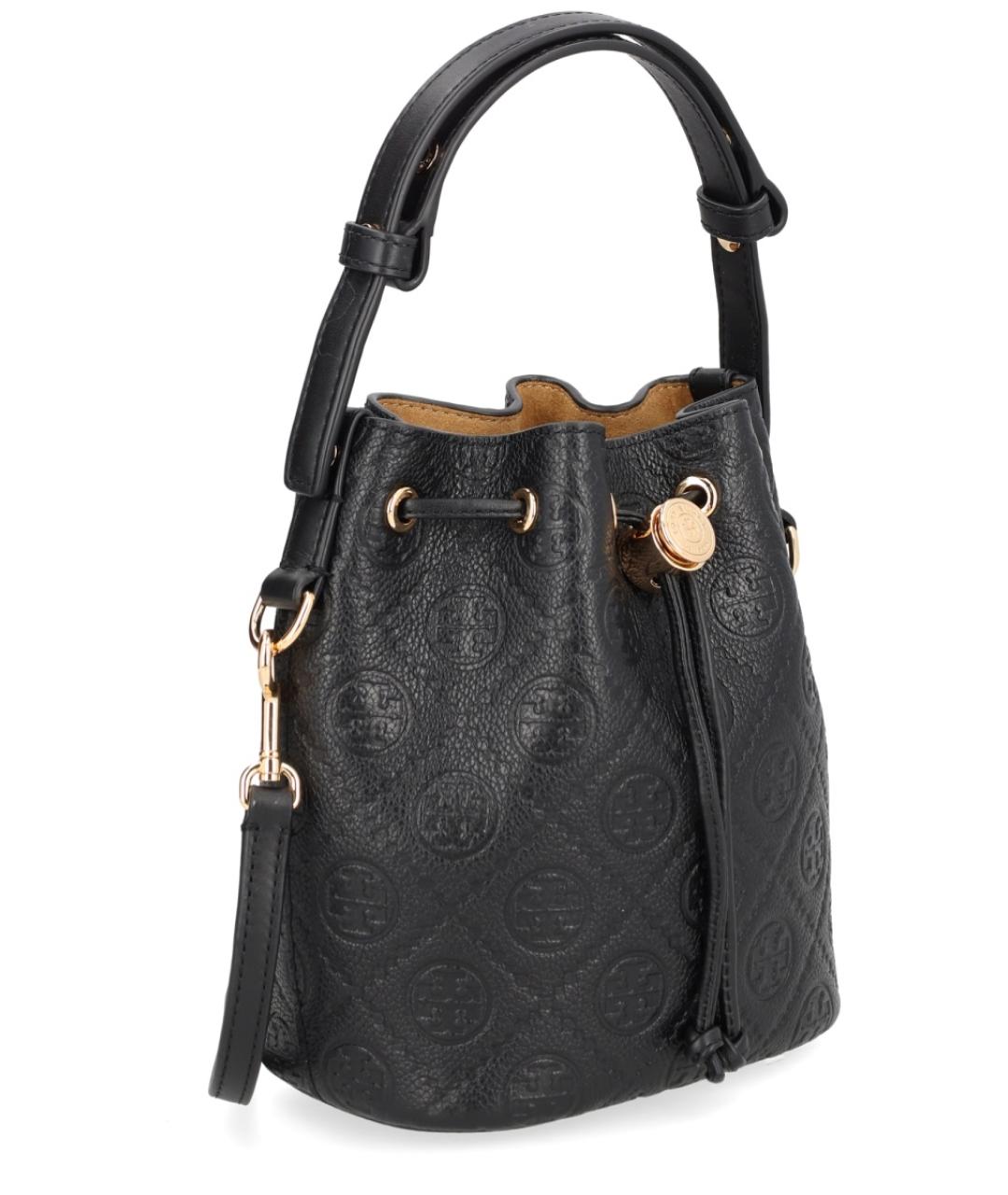 TORY BURCH Черная кожаная сумка через плечо, фото 2