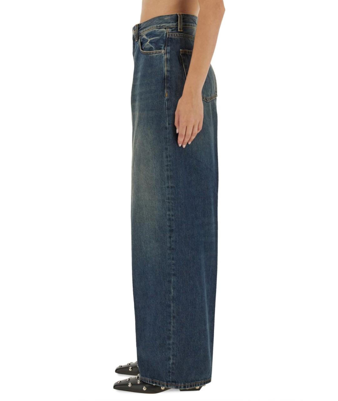 HAIKURE Синие хлопковые прямые джинсы, фото 4