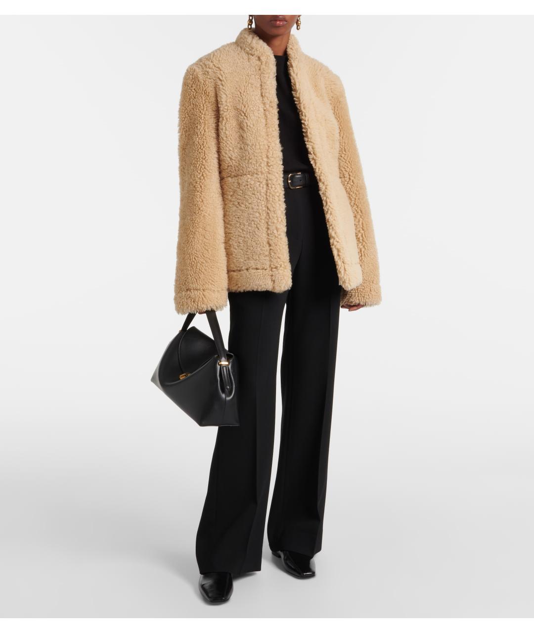 TOTEME Бежевая меховая дубленка, фото 6