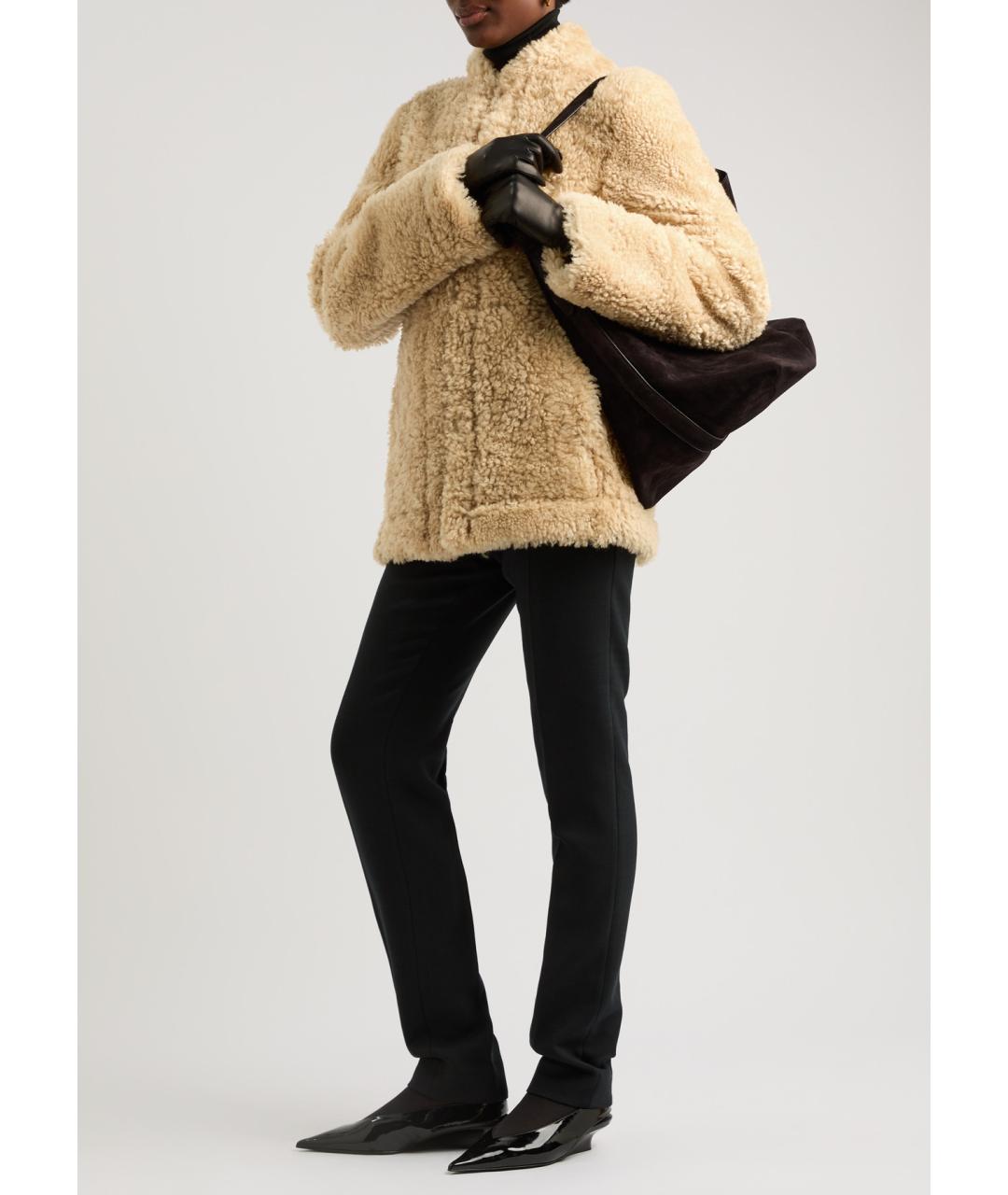TOTEME Бежевая меховая дубленка, фото 4