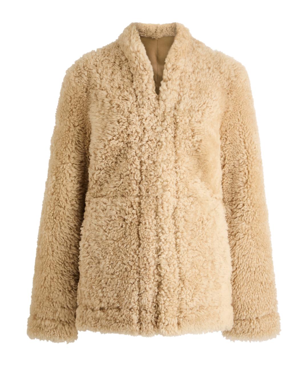 TOTEME Бежевая меховая дубленка, фото 10