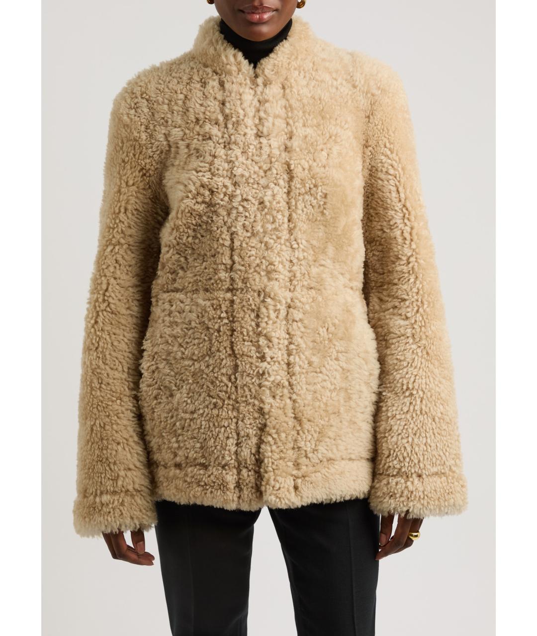 TOTEME Бежевая меховая дубленка, фото 2