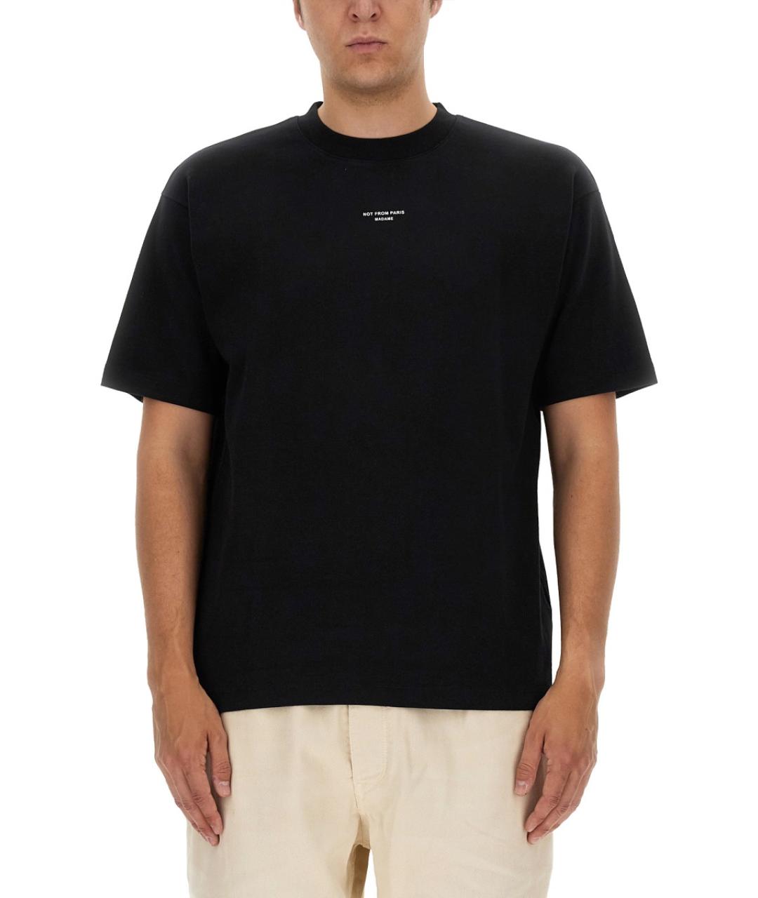 Drole de Monsieur Черная хлопковая футболка, фото 5