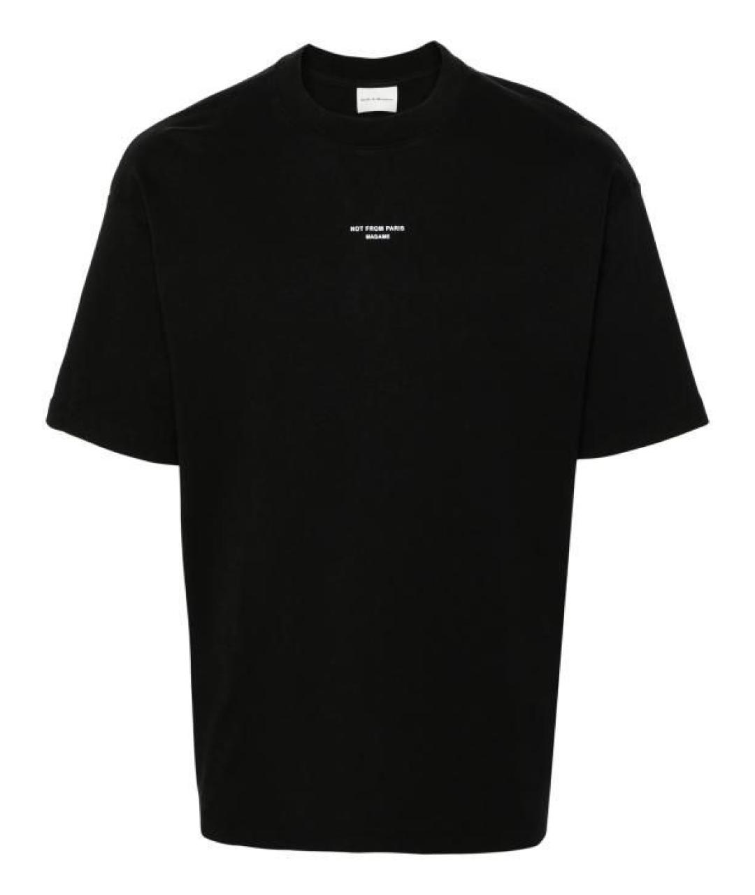 Drole de Monsieur Черная хлопковая футболка, фото 1