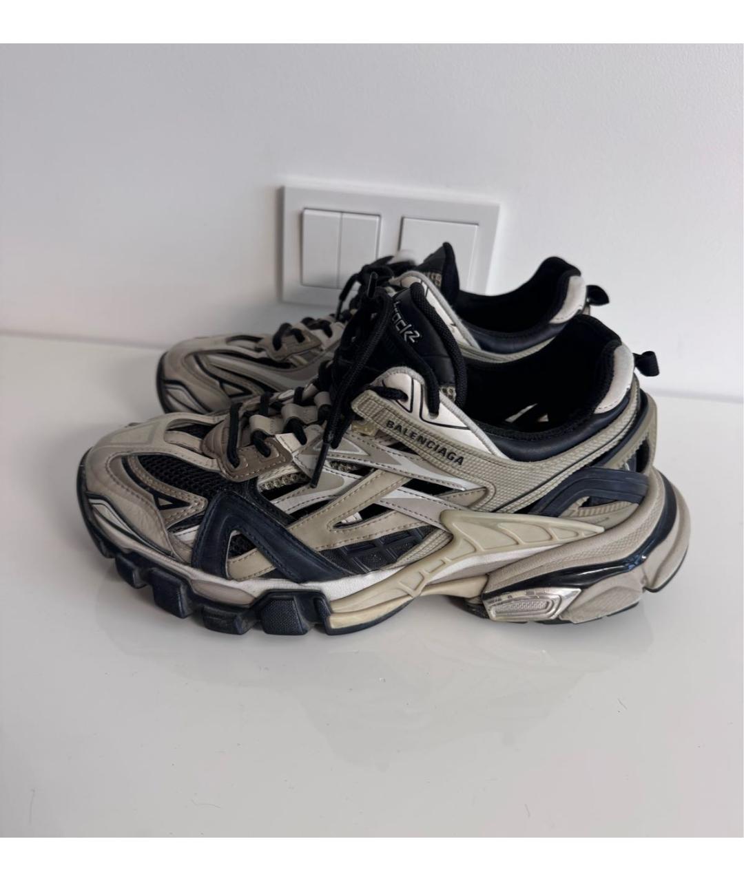 BALENCIAGA Бежевые текстильные кроссовки, фото 2