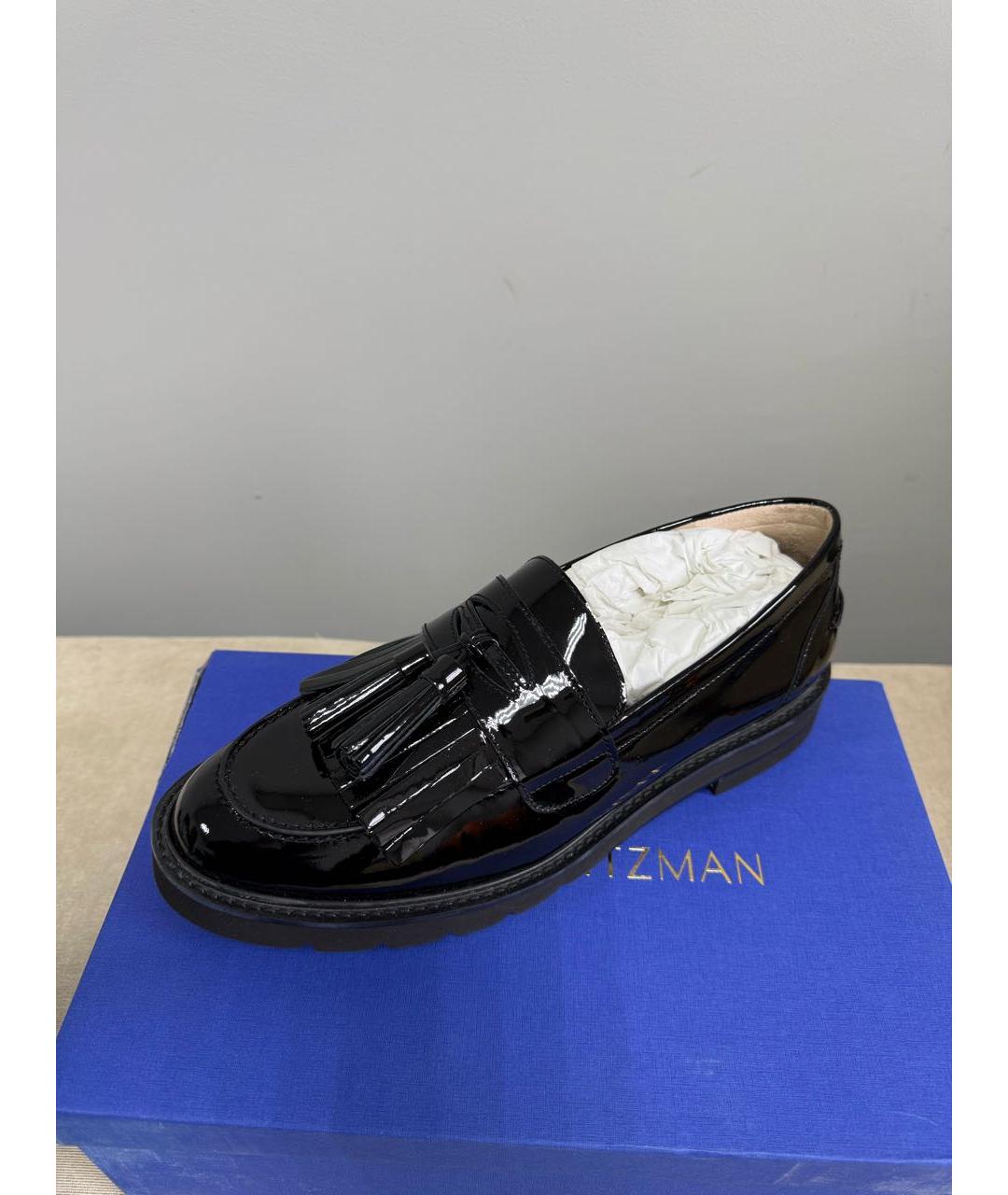 STUART WEITZMAN Черные лоферы из лакированной кожи, фото 4