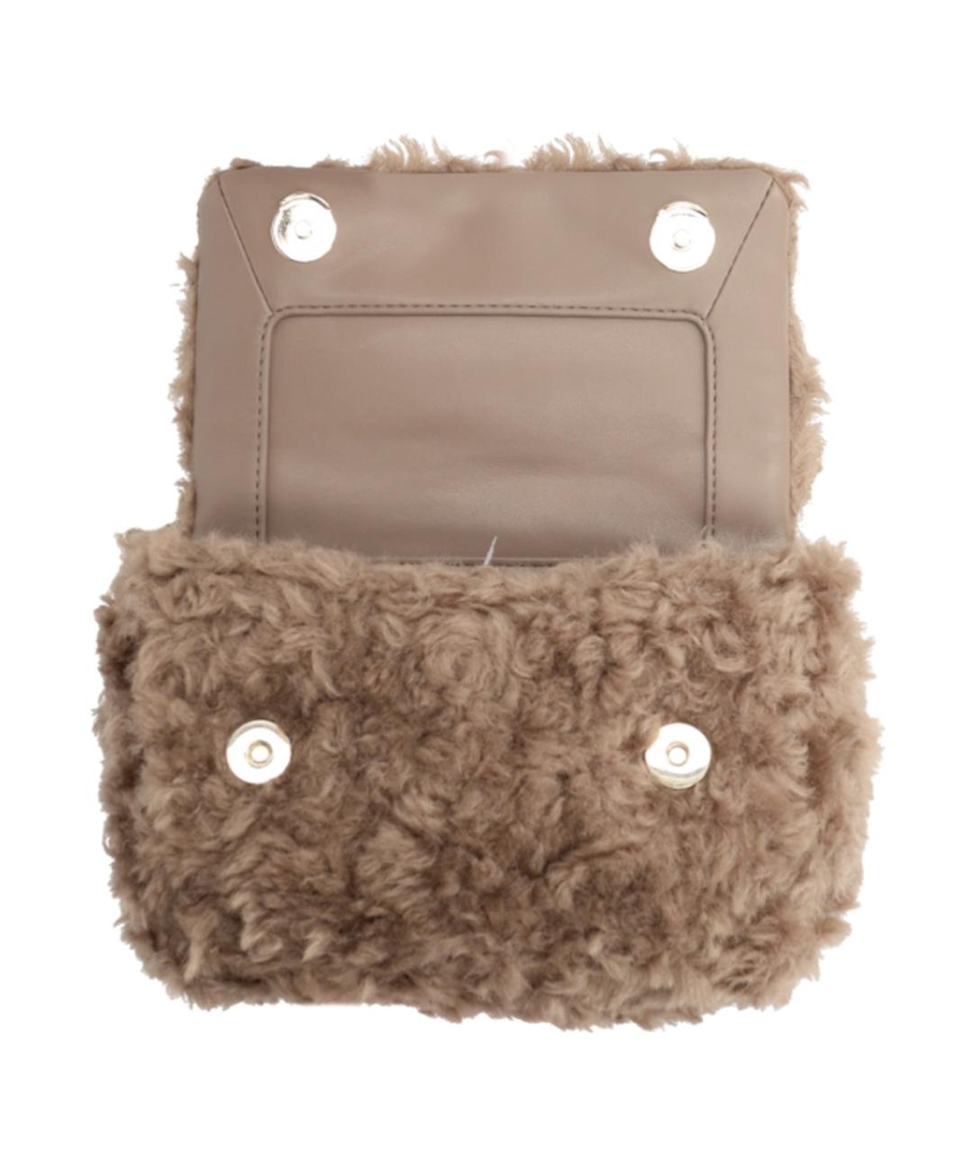 HUGO BOSS Коричневая синтетическая сумка через плечо, фото 3