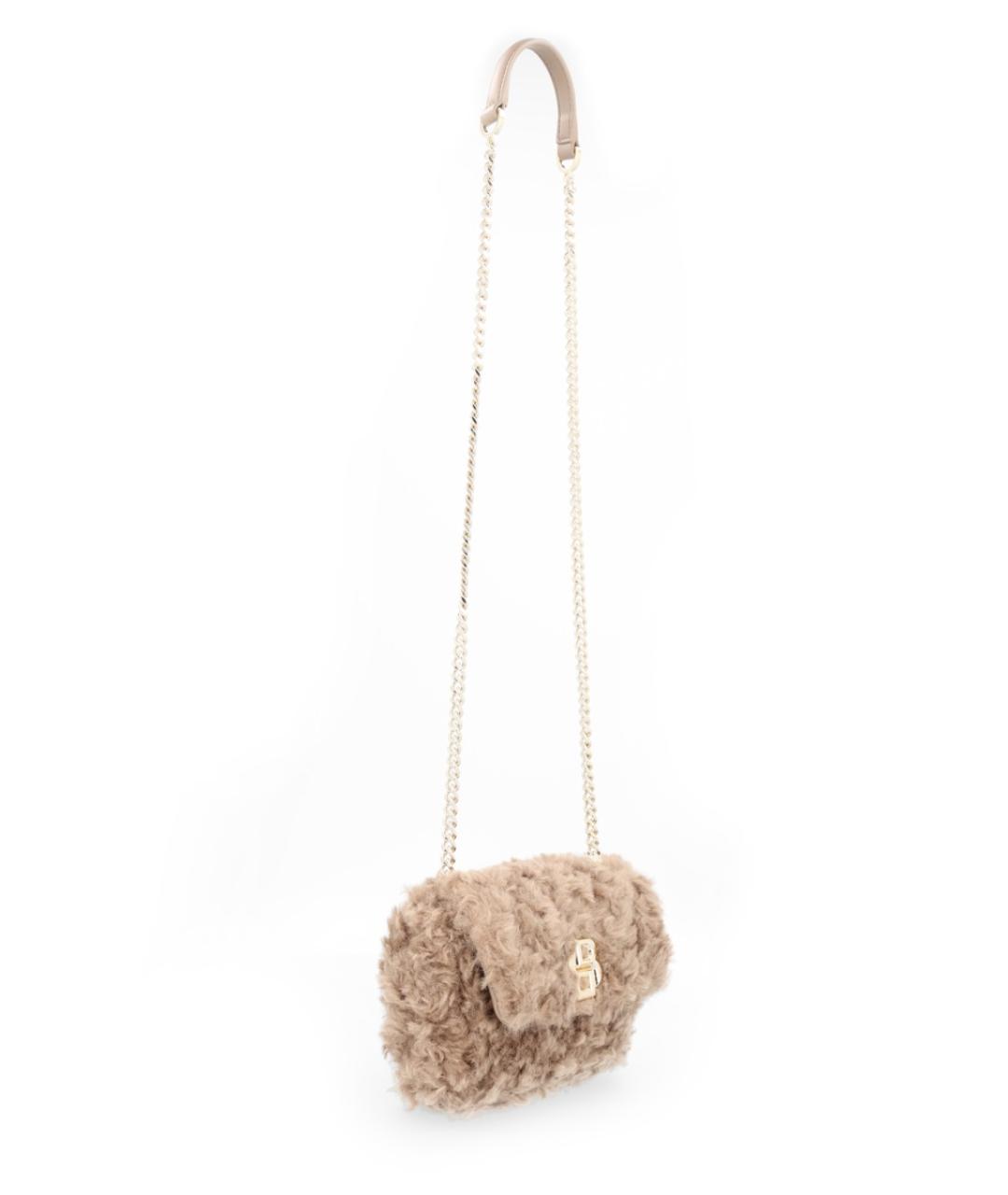 HUGO BOSS Коричневая синтетическая сумка через плечо, фото 4