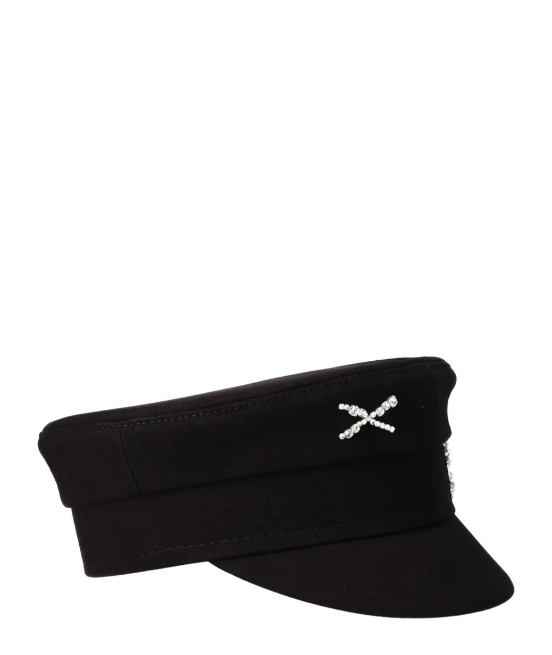 RUSLAN BAGINSKIY Черная хлопковая кепка, фото 3