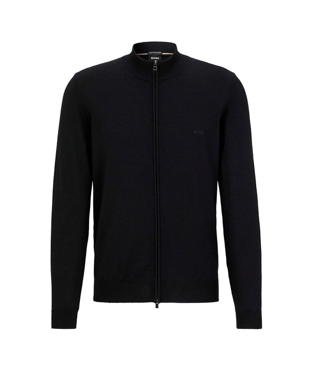 HUGO BOSS Черный шерстяной кардиган, фото 1