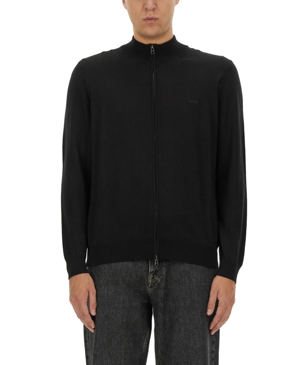 HUGO BOSS Черный шерстяной кардиган, фото 5