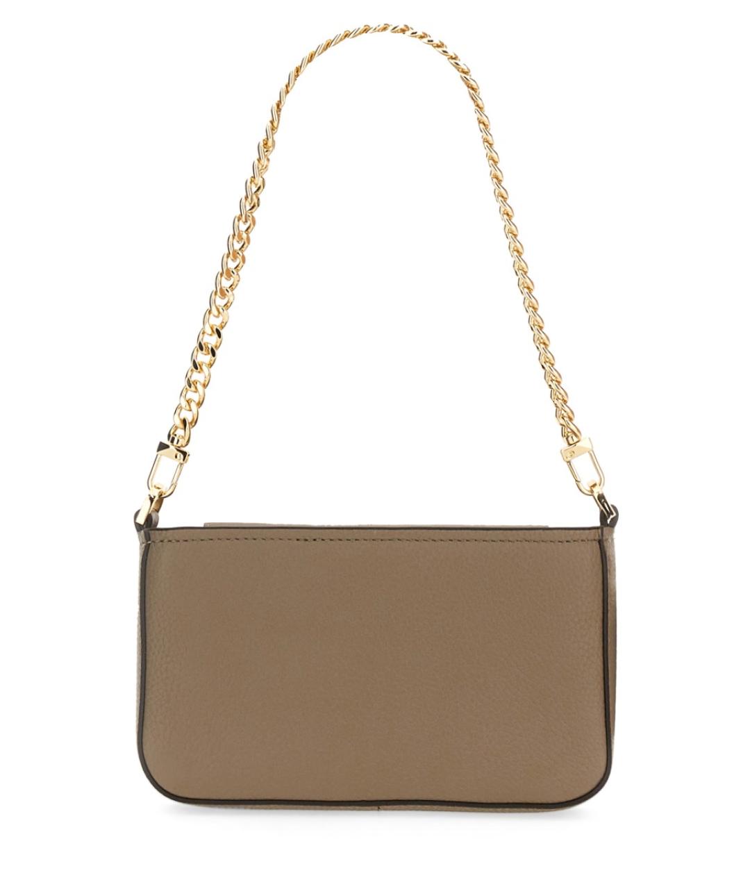 MICHAEL KORS Бежевая кожаная сумка через плечо, фото 2