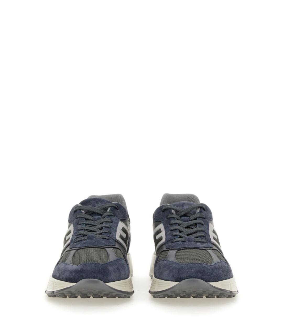 HOGAN Темно-синие кожаные низкие кроссовки / кеды, фото 5