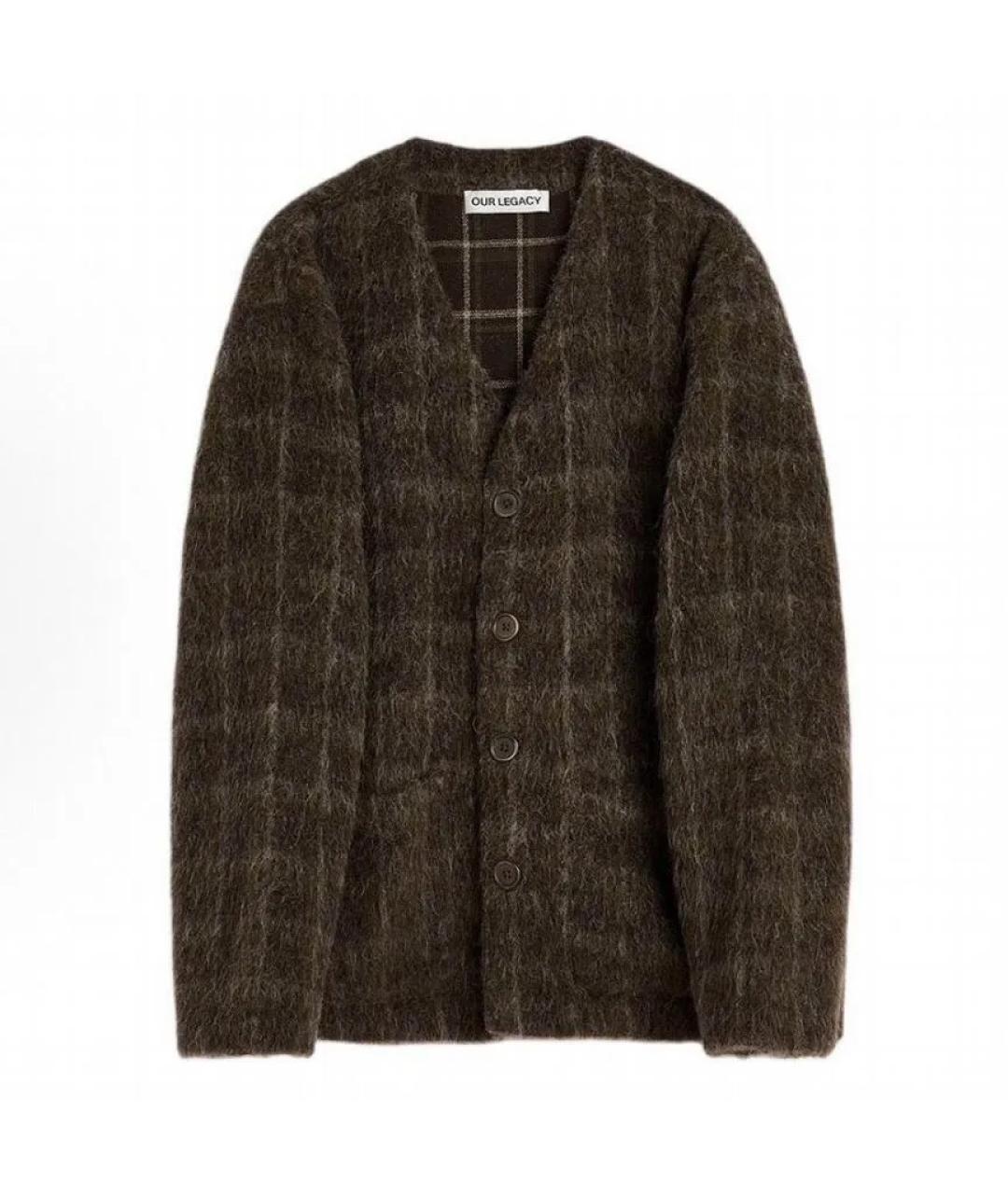 OUR LEGACY Коричневый шерстяной кардиган, фото 1