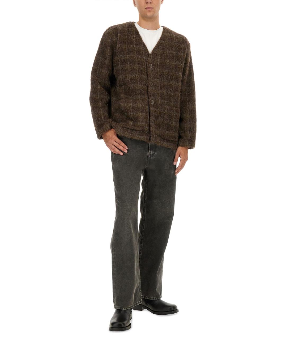 OUR LEGACY Коричневый шерстяной кардиган, фото 2